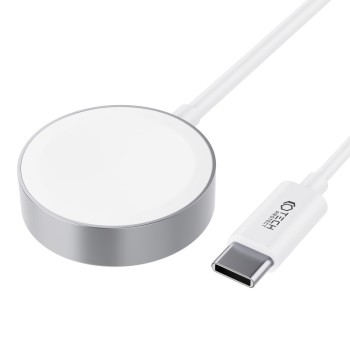 Зарядно Tech-Protect UltraBoost за Apple Watch, Magnetic Charging Type C кабел, 1.2m, White