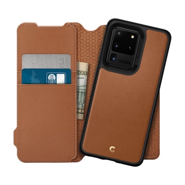 SPIGEN Ciel Wallet Brick GALAXY S20 Ultra Sadlle Brown