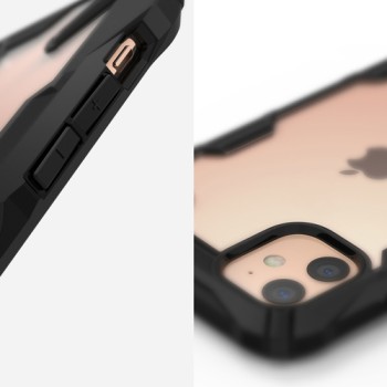 Удароустойчив хибриден кейс Ringke Fusion X за iPhone 11, Черен