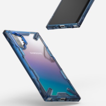 Удароустойчив хибриден кейс Ringke Fusion X за Samsung Galaxy Note 10 Plus, Син