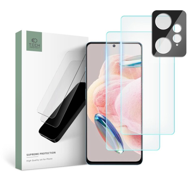 Стъклен Протектор Tech-Protect Supreme Set за Xiaomi Redmi Note 12 4G / LTE, Clear