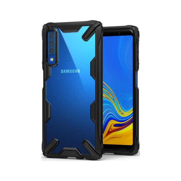 Удароустойчив хибриден кейс Ringke Fusion X за Samsung Galaxy A7 2018 A750, Черен