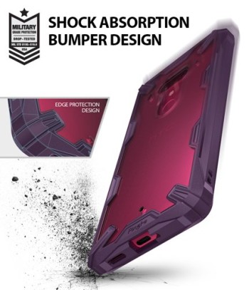 Удароустойчив хибриден кейс Ringke Fusion X за HTC U12 Plus, Черен