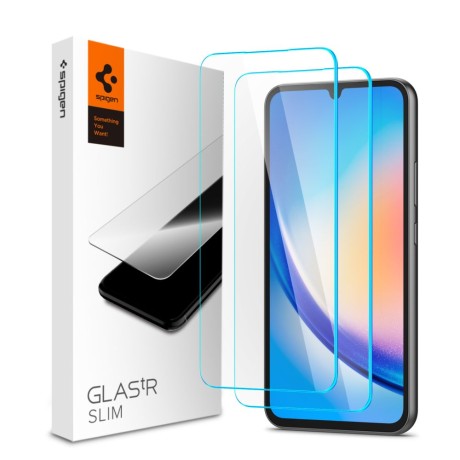 Стъклен протектор Spigen Glas.TR Slim, 2-Pack за Samsung Galaxy A34 5G, Clear