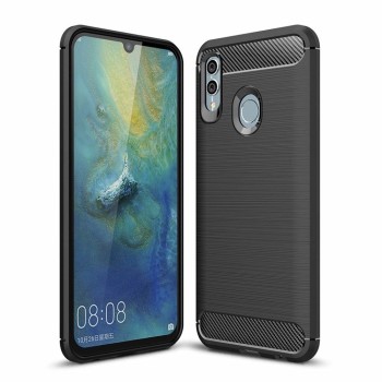 Силиконов калъф Flexible Carbon за Huawei P Smart (2019) / Honor 10 Lite, Черен