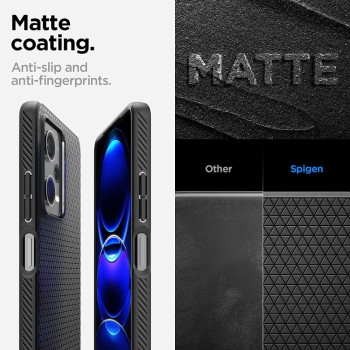 Калъф Spigen Liquid Air за Xiaomi Redmi Note 12 Pro / Poco X5 Pro 5G, Matte Black