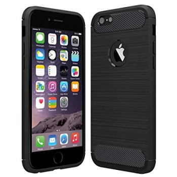 Силиконов калъф Flexible Carbon за iPhone 6/6s Черен