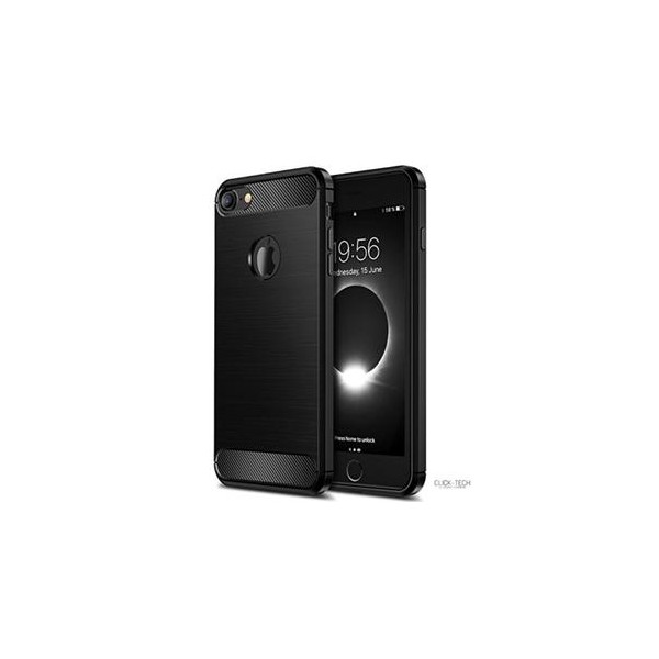 Силиконов калъф Flexible Carbon за iPhone 7 / 8,  Черен