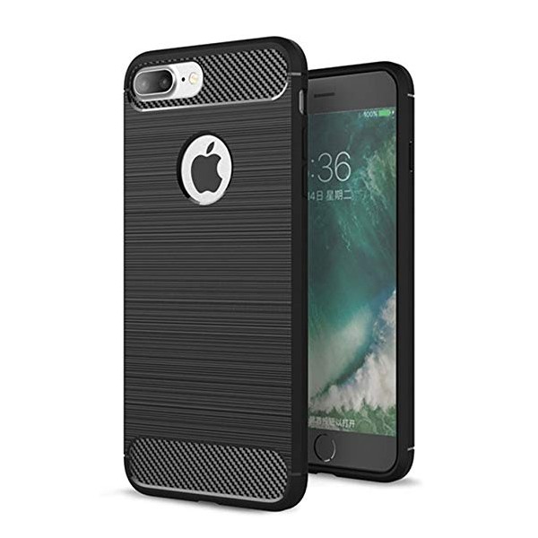 Силиконов калъф Flexible Carbon за iPhone 7+Plus / 8+Plus Черен