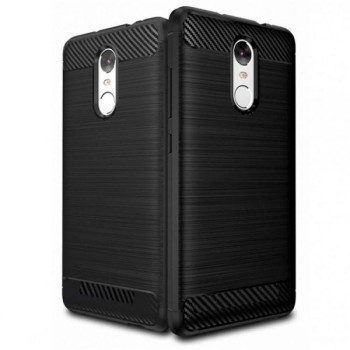 Силиконов калъф Flexible Carbon за Lenovo K6 Note, Черен