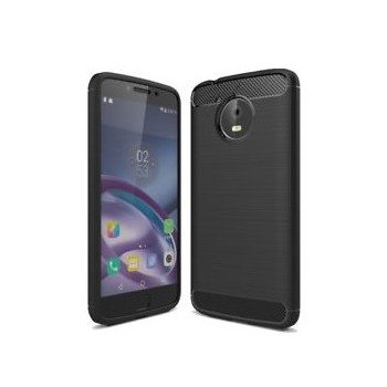 Силиконов калъф Flexible Carbon за Motorola Moto E4, Черен