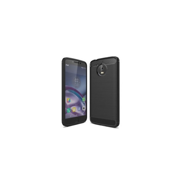 Силиконов калъф Flexible Carbon за Motorola Moto E4, Черен
