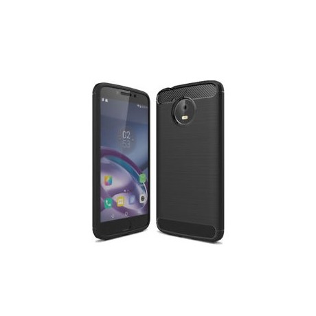 Силиконов калъф Flexible Carbon за Motorola Moto E4, Черен