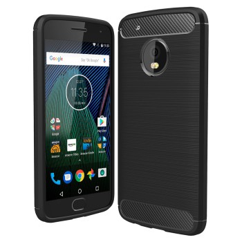 Силиконов калъф Flexible Carbon за Motorola Moto G5, Черен