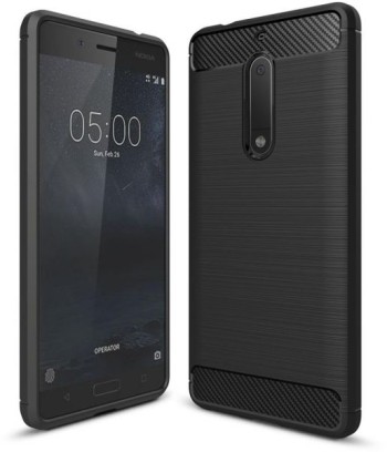 Силиконов калъф Flexible Carbon за Nokia 5, Черен