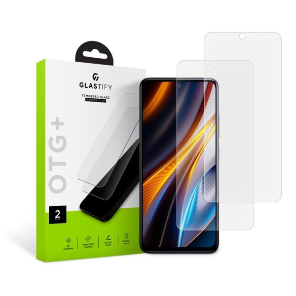 Стъклен Протектор GLASTIFY OTG+ 2бр. за Xiaomi Poco X4 GT, Clear