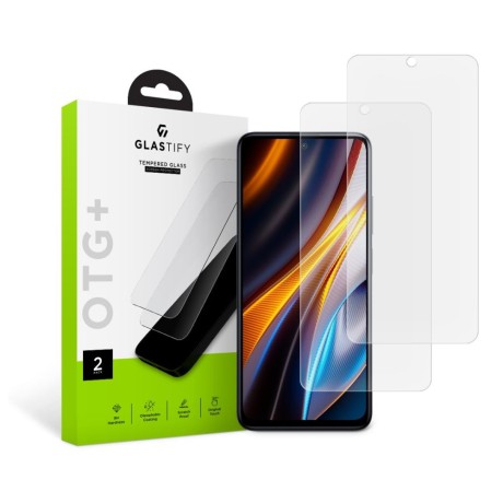 Стъклен Протектор GLASTIFY OTG+ 2бр. за Xiaomi Poco X4 GT, Clear