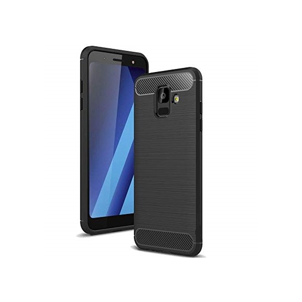 Силиконов калъф Flexible Carbon за Samsung Galaxy A8 2018 Черен