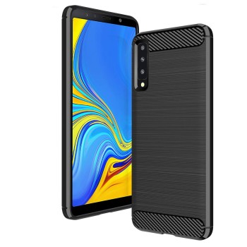 Силиконов калъф Flexible Carbon за Samsung Galaxy A9 2018 Черен