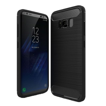 Силиконов калъф Flexible Carbon за Samsung Galaxy J3 2016 Черен