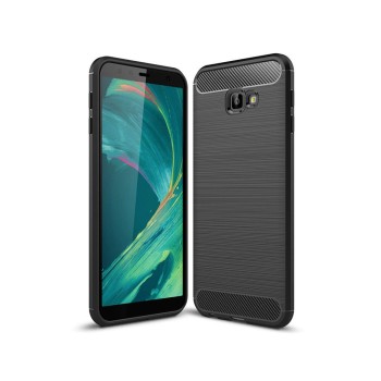Силиконов калъф Flexible Carbon за Samsung Galaxy J4 Plus Черен