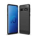 Силиконов калъф Flexible Carbon за Samsung Galaxy S10 Plus Черен