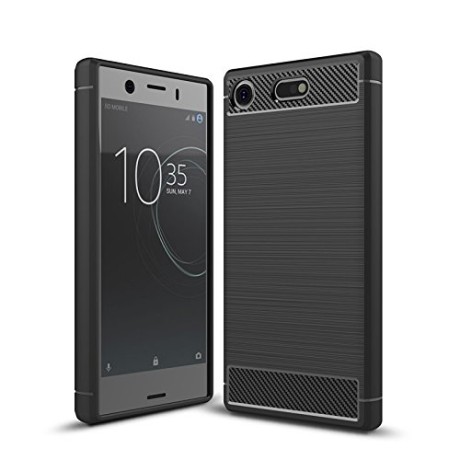 Силиконов калъф Flexible Carbon за Sony Xperia XZ1 Compact Черен