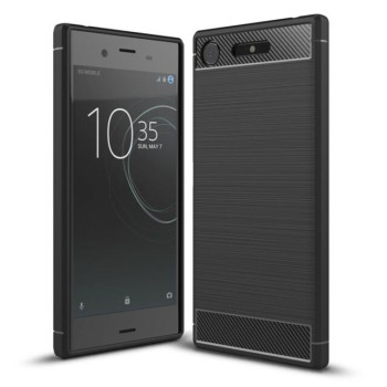 Силиконов калъф Flexible Carbon за Sony Xperia XZ1 Черен