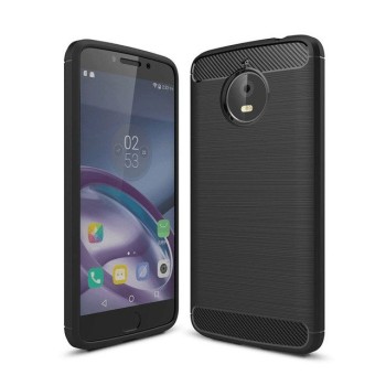 Силиконов калъф Flexible Carbon за Motorola Moto G6 Plus Черен