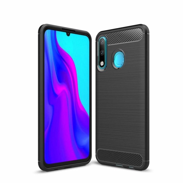 Силиконов калъф Flexible Carbon за Huawei P30 Lite Черен