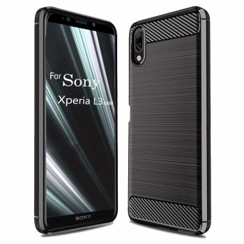 Силиконов калъф Flexible Carbon за Sony Xperia L3 Черен