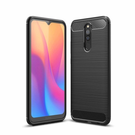 Силиконов калъф Flexible Carbon за Xiaomi Redmi 8A, Черен