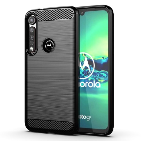 Силиконов калъф Flexible Carbon за Motorola G8 Plus, Черен