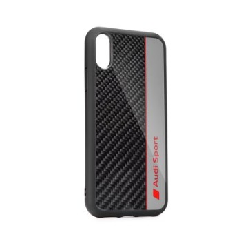 Carbon Fibre Case AUDI за iPhone XS Max , Сив