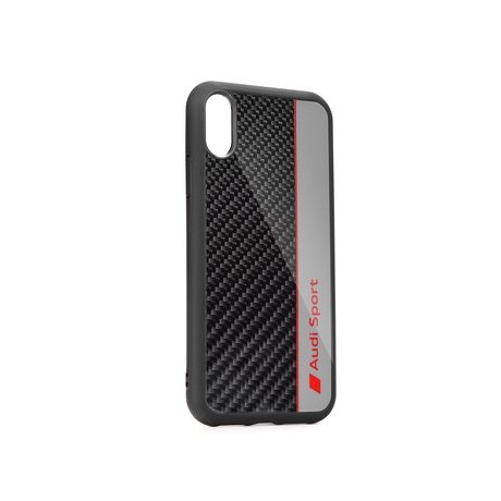 Carbon Fibre Case AUDI за iPhone XS Max , Сив