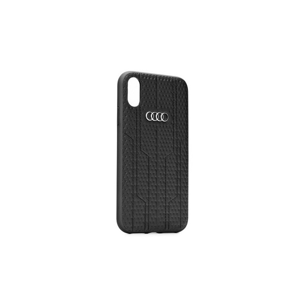 Carbon Leather Case AUDI за iPhone X / Xs, Черен