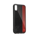 Carbon Leather Case AUDI за Samsung Galaxy S10 , червен