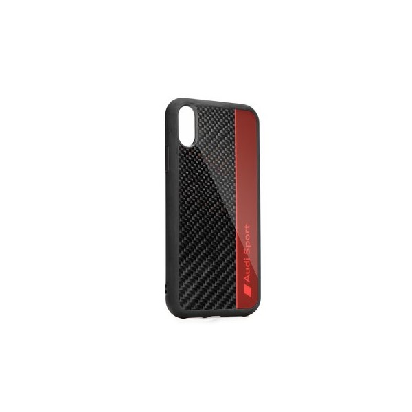 Carbon Leather Case AUDI за Samsung Galaxy S10 , червен
