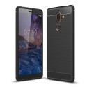 Силиконов калъф Flexible Carbon за Nokia 7+ Plus, Черен