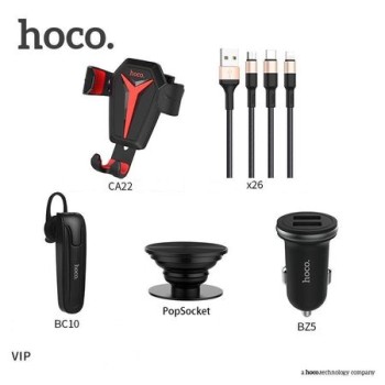 Подаръчен комплект Hoco Vip Royal 5в1 комплект за кола, Черен