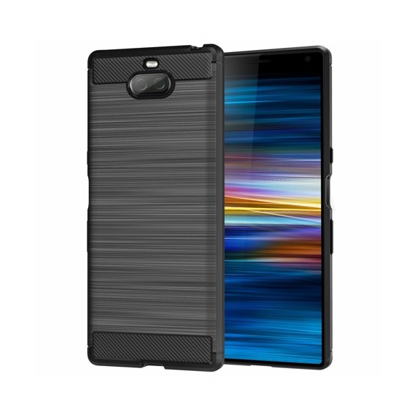 Силиконов калъф Flexible Carbon за Sony Xperia 10 / XA3, Черен
