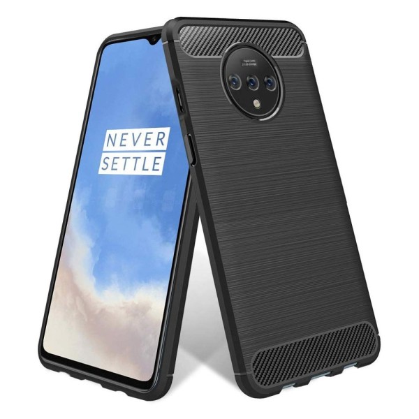 Силиконов калъф Flexible Carbon за OnePlus 7T , Черен