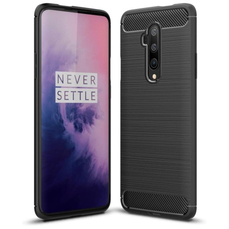 Силиконов калъф Flexible Carbon за OnePlus 7T PRO , Черен