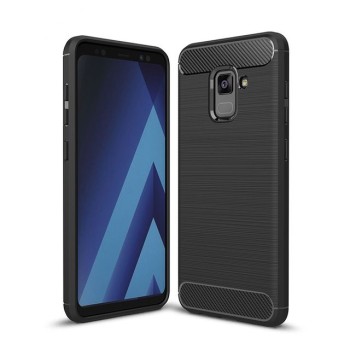 Силиконов калъф Flexible Carbon за Samsung Galaxy A5 (2018) , Черен