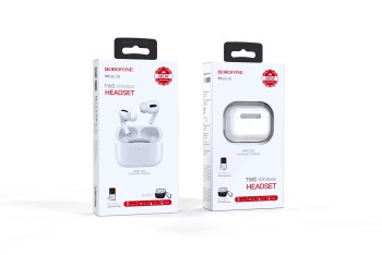 Безжични слушалки Borofone AirPods PRO, TWS Original series, Touch ControL, Wireless Charging, Бял