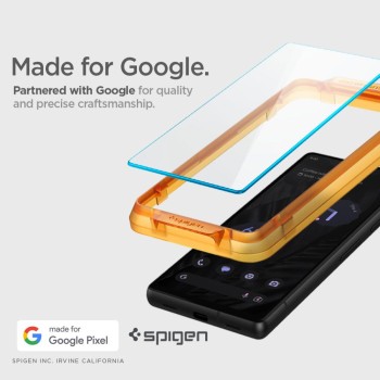 Стъклен протектор Spigen Alm Glas.TR, 2-Pack за Google Pixel 7A, Clear