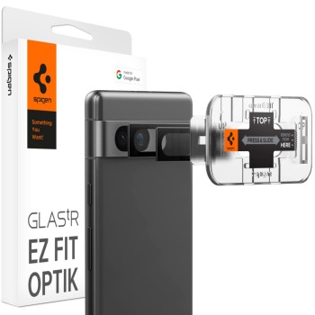 Стъклен Протектор за камера Spigen Optik.TR ”Ez Fit” 2-Pack за Google Pixel 7A, Black